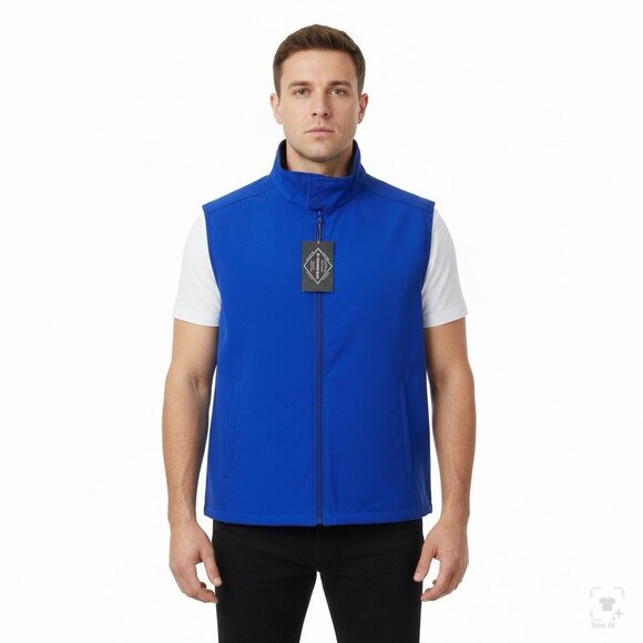 St.John’s Bay Mens Blue Zip-Up Vest Lightweight Outerwear Size XXL - New - Picture 12 of 12